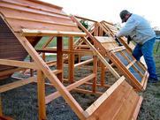 a large and portable chicken coop