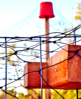 cool portable chicken coop and fence post set for shade sail in summer time